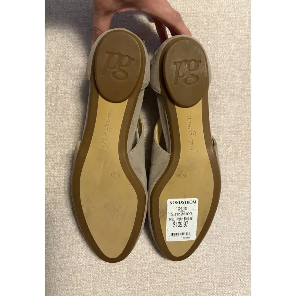 Paul Green Ballet Flats Womens Maureen Rosewood Natural Suede Slip On Size US 10
